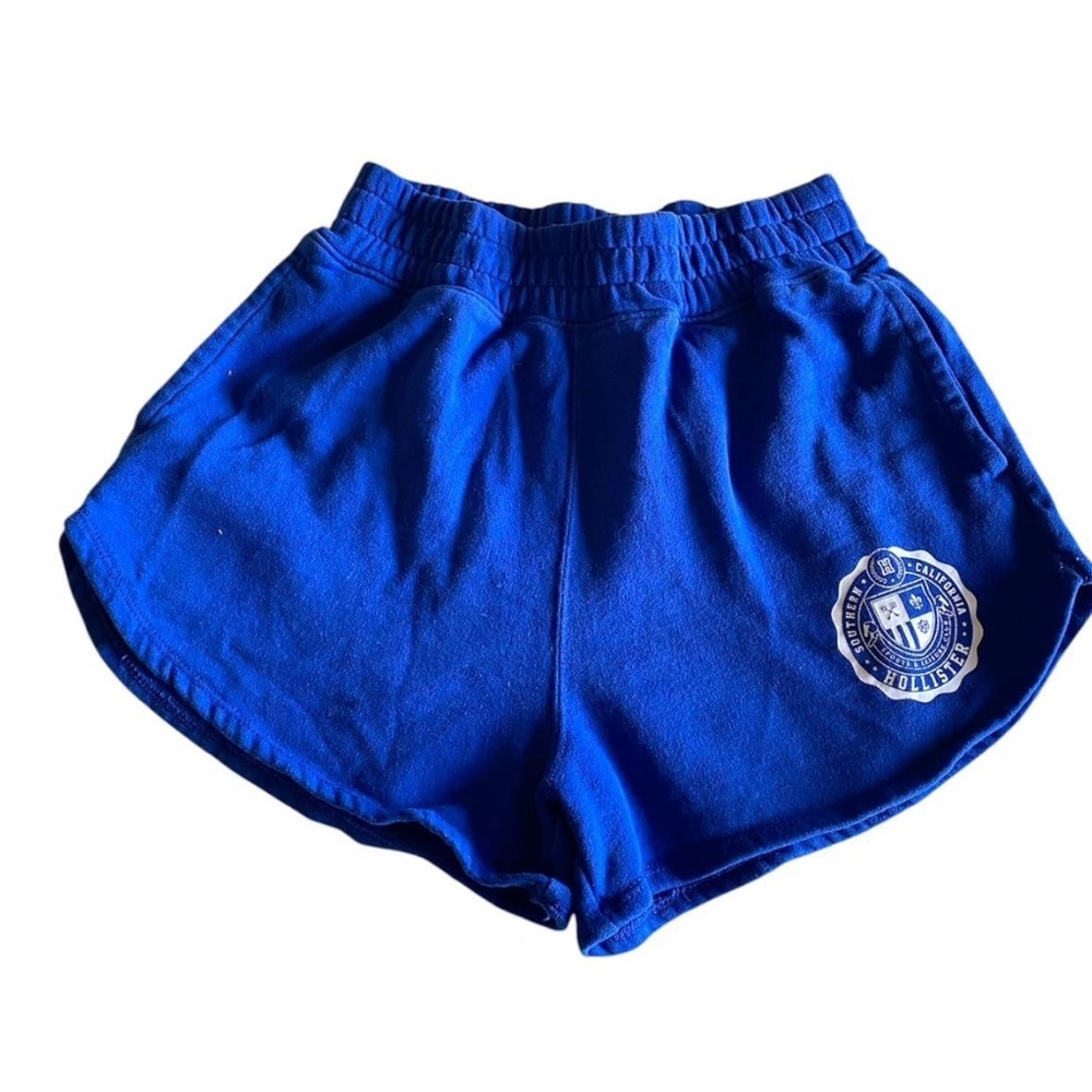 Hollister Blue Women's Athletic Shorts ultra high rise  vintage 90s vibe, Y2K